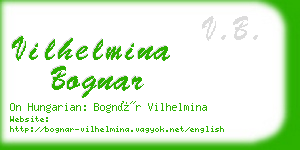vilhelmina bognar business card